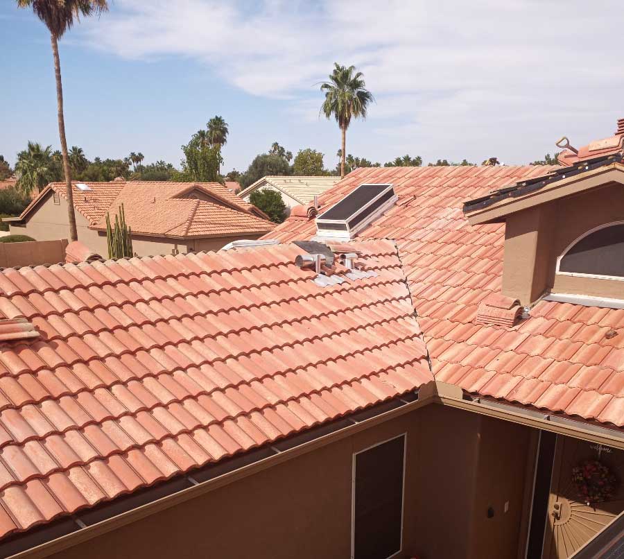 Residential tile roof in Arizona