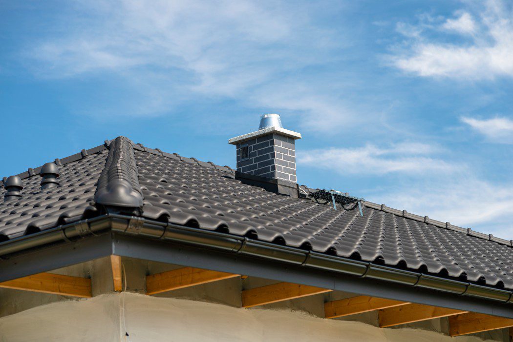 A brand new shingled roof