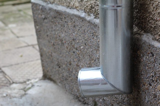 A downspout